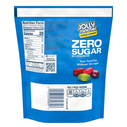 JOLLY RANCHER Zero Sugar Fruit Hard Candy – Calorie Conscious Sucking Candy for Home Office Wellness Routine, 6.1 oz
