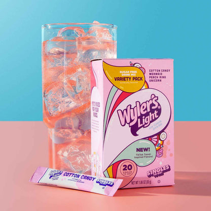 Wyler's Light Singles to Go – Trendy Watertok Flavor Variety Pack Gift for Teens and Gen Z Hydration Lovers