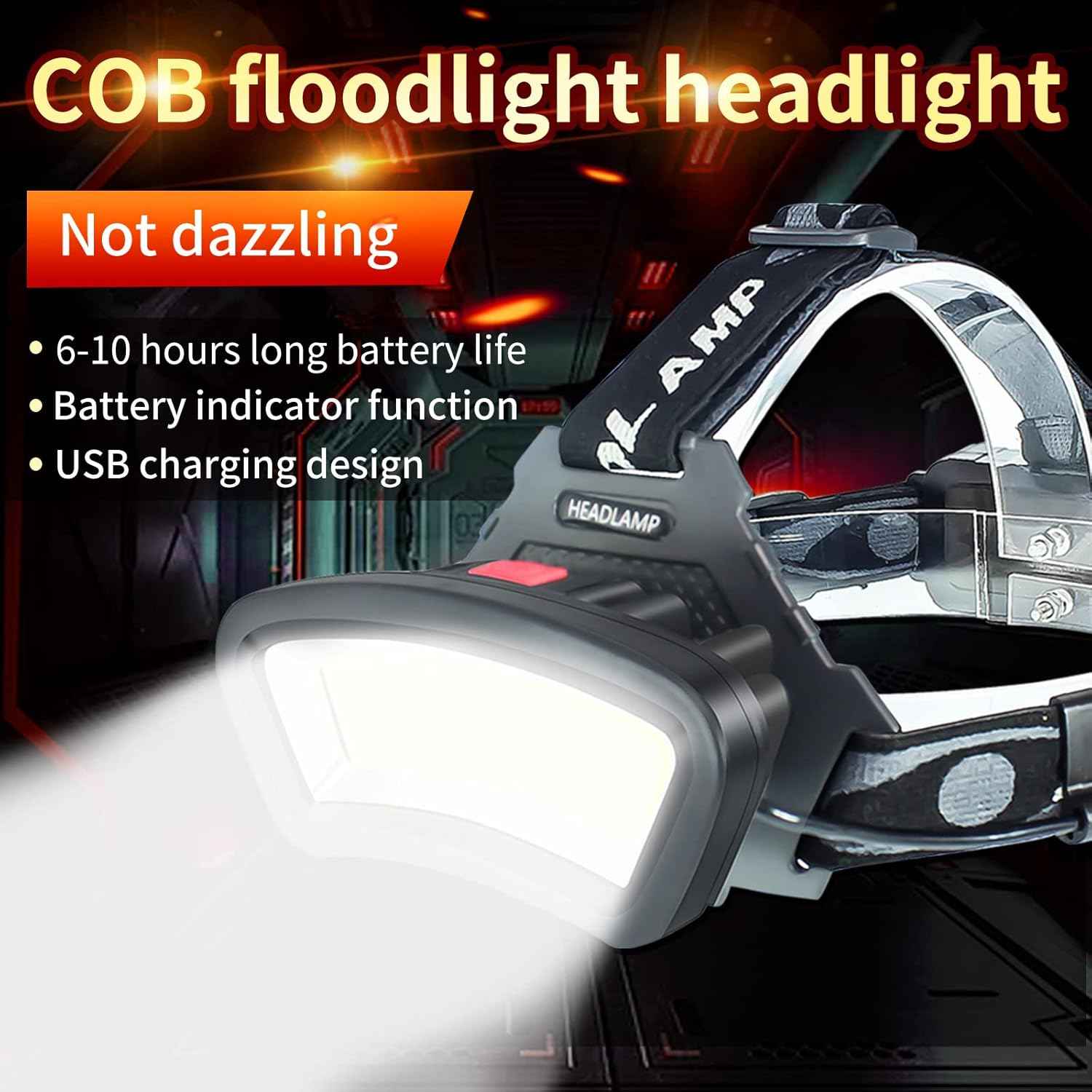 DARKBEAM COB Floodlight Headlamp – Practical Gift for Dad on Father's Day, Birthdays and Retirement