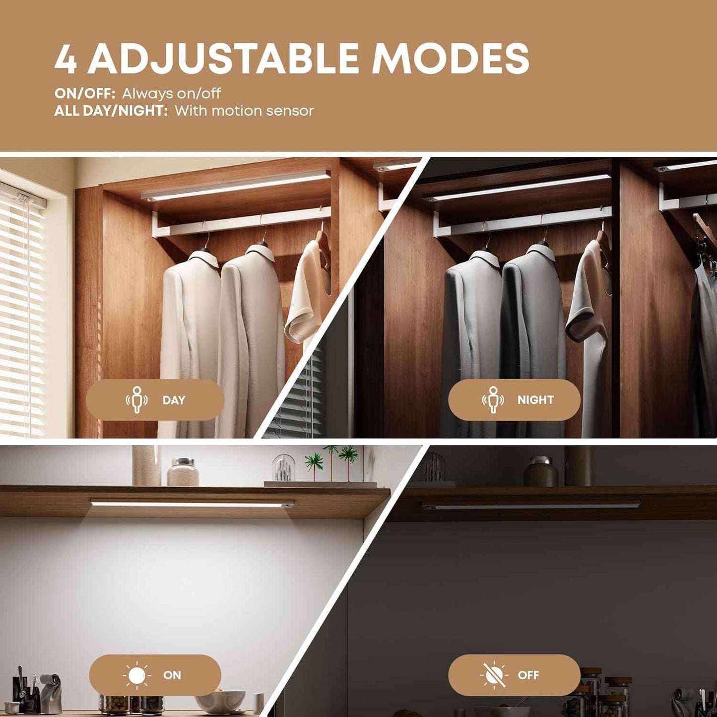 [Brand Name] Wireless Motion Light – Clean Under Cabinet Lighting for Clutter-Free Kitchens and Closets