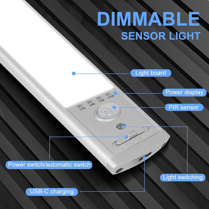 Lucentix Under Cabinet Light – Clean-Line Wireless LED Bar for Clutter-Free Kitchens and Uncluttered Closets