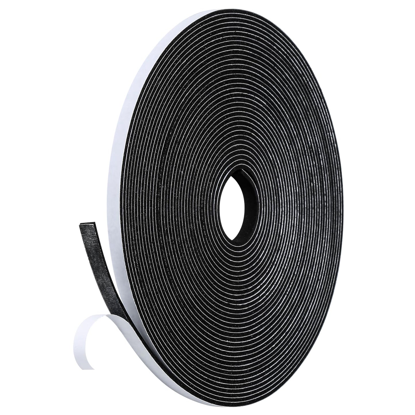 Fowong Weather Stripping Seal – Sleek White and Black Foam Tape for Door Frames and Window Sills, 16ft Home Upgrade