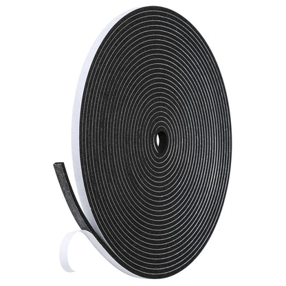 Fowong Weather Stripping Seal – Sleek White and Black Foam Tape for Door Frames and Window Sills, 16ft Home Upgrade