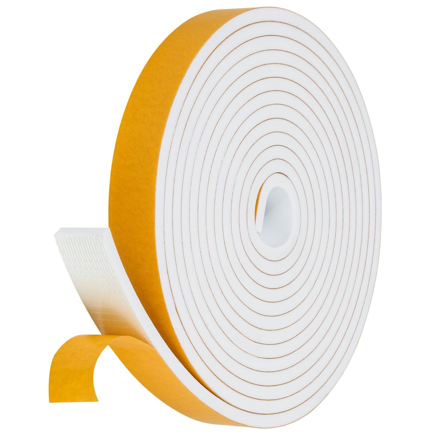 Fowong Weather Stripping Seal – Sleek White and Black Foam Tape for Door Frames and Window Sills, 16ft Home Upgrade