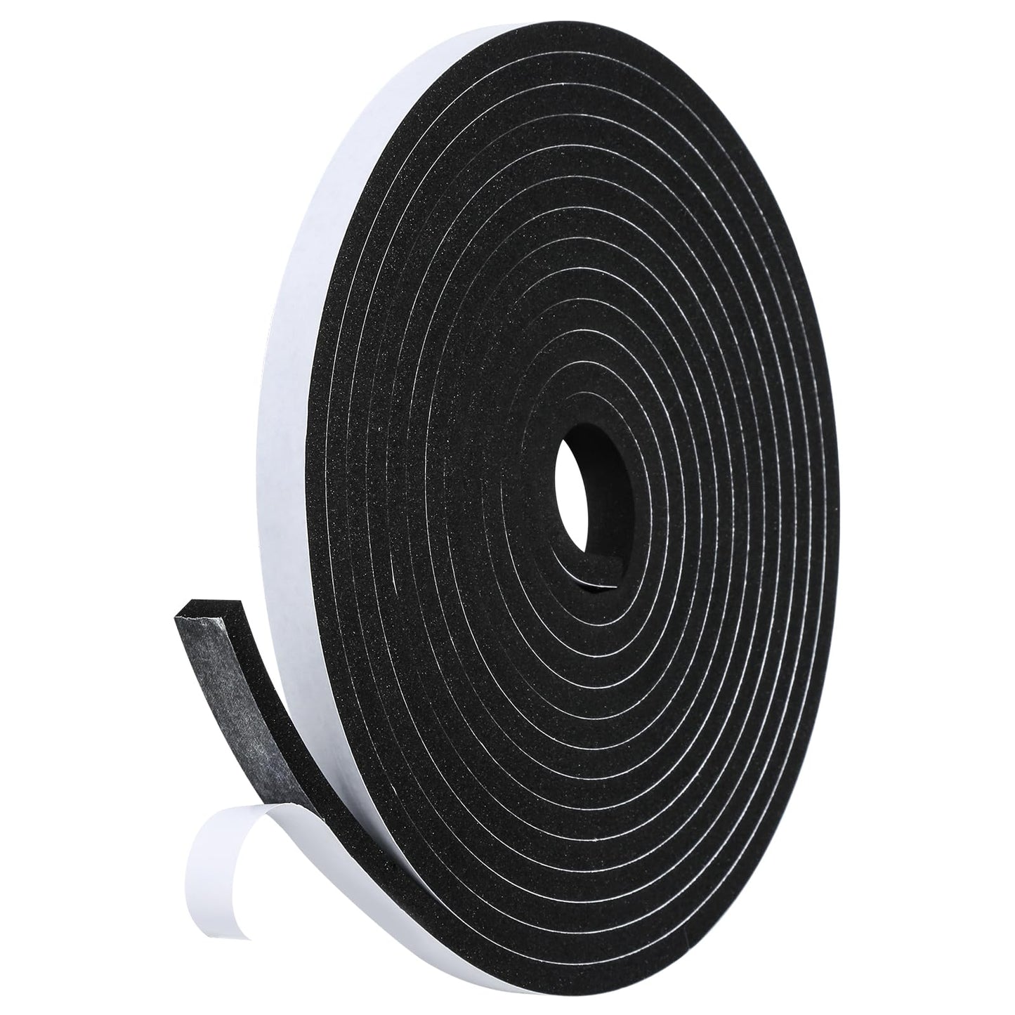 Fowong Weather Stripping Seal – Sleek White and Black Foam Tape for Door Frames and Window Sills, 16ft Home Upgrade