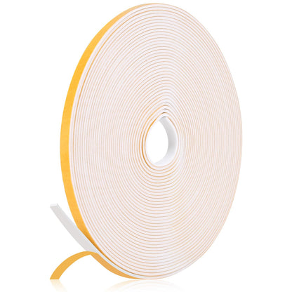 Fowong Weather Stripping Seal – Sleek White and Black Foam Tape for Door Frames and Window Sills, 16ft Home Upgrade