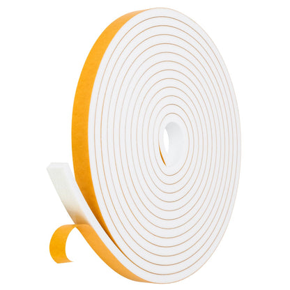 Fowong Weather Stripping Seal – Sleek White and Black Foam Tape for Door Frames and Window Sills, 16ft Home Upgrade