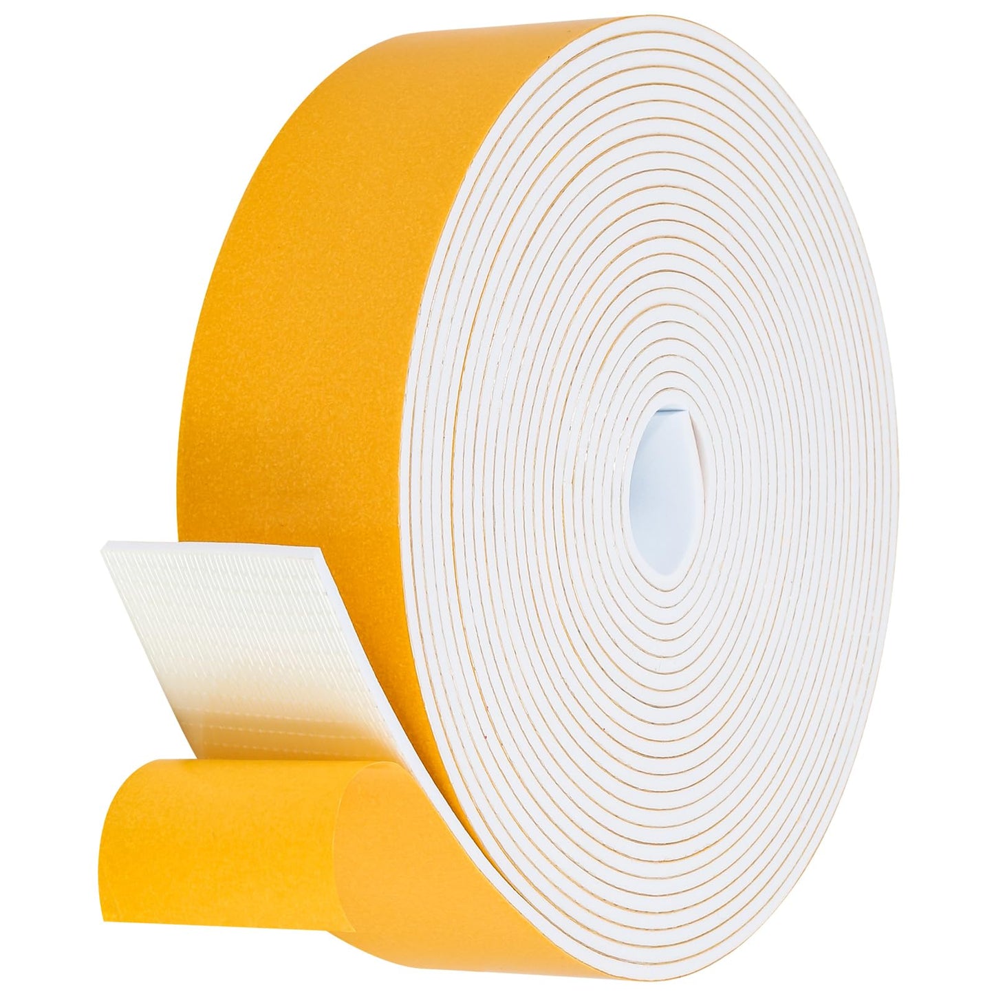 Fowong Weather Stripping Seal – Sleek White and Black Foam Tape for Door Frames and Window Sills, 16ft Home Upgrade