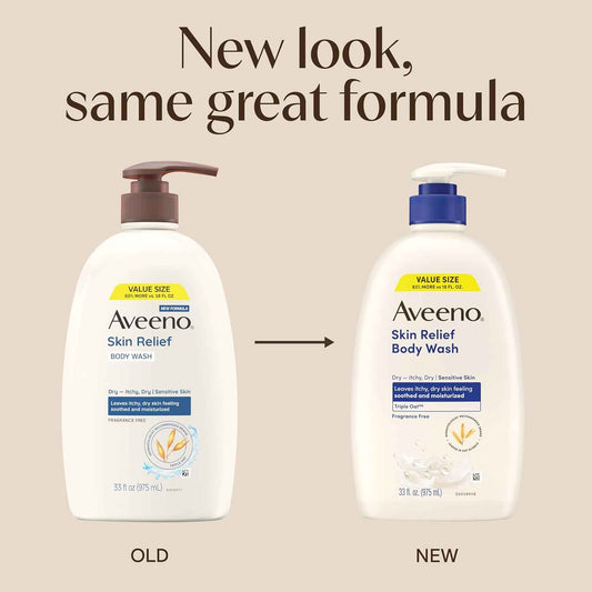 Aveeno Skin Relief Body Wash – Safe, Gentle Cleanser for Kids & Family Sensitive Skin