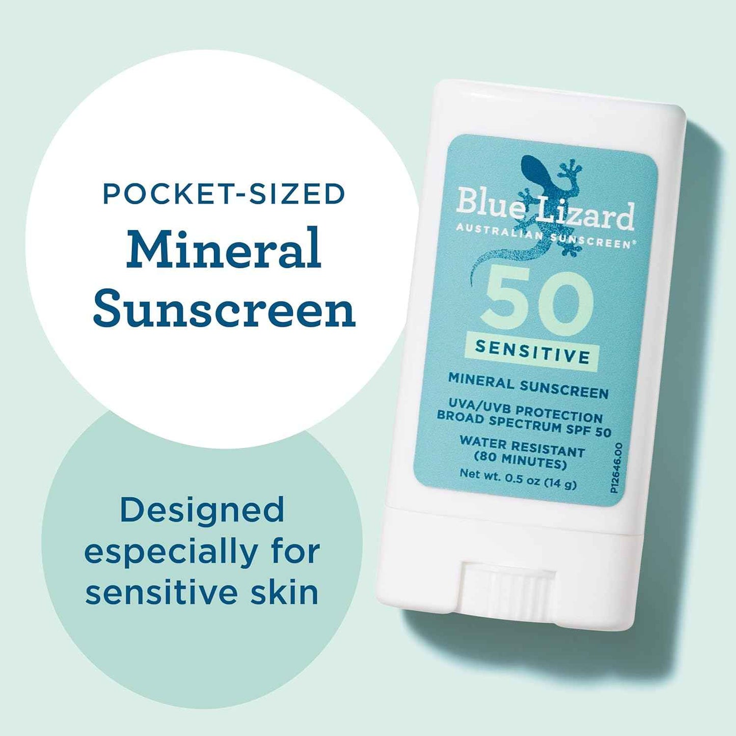 BLUE LIZARD Sensitive Mineral Sunscreen Stick – Pocket SPF 50+ for Hiking, Patio Days, and Travel