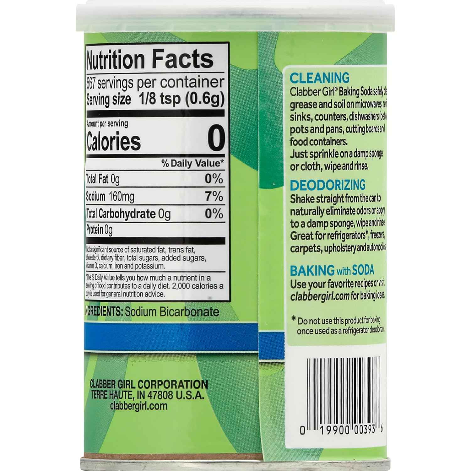 Clabber Girl Pure Sodium Bicarbonate – Chemical-Free Baking and Cleaning Power