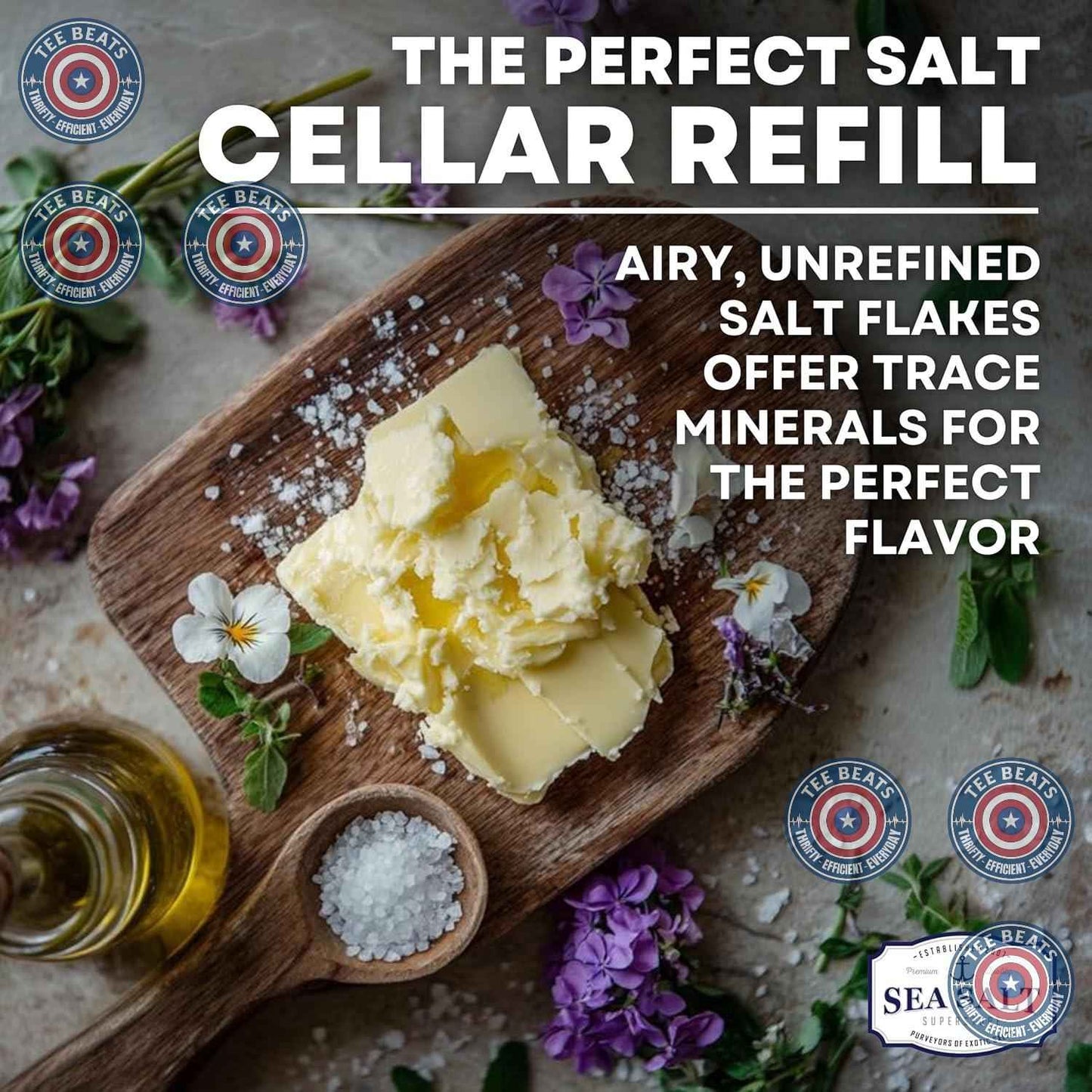 Baja Fleur de Sel Flake Salt, 7 oz Resealable Bag – Unrefined Mineral Salt for Clean Pantry Meal Prep