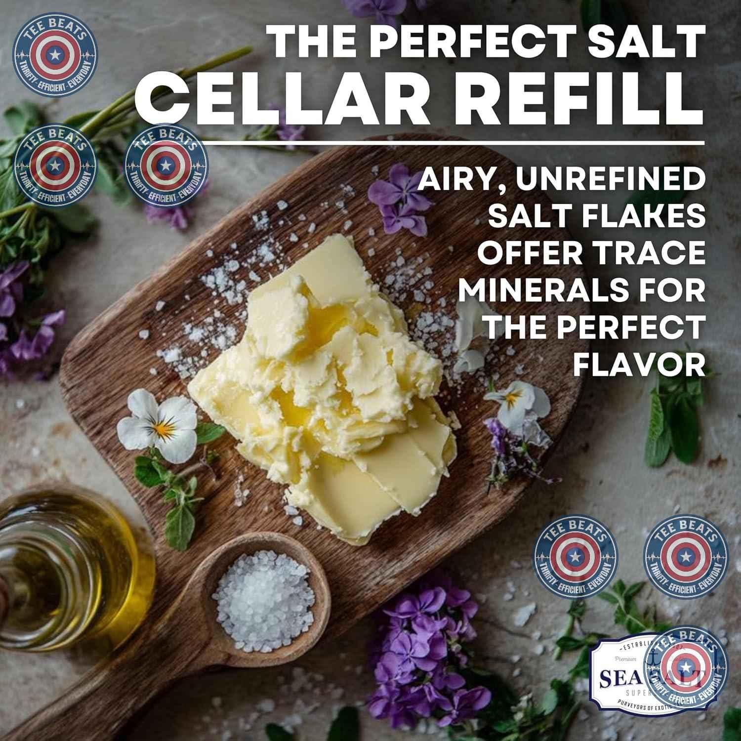 Baja Fleur de Sel Flake Salt, 7 oz Resealable Bag – Unrefined Mineral Salt for Clean Pantry Meal Prep
