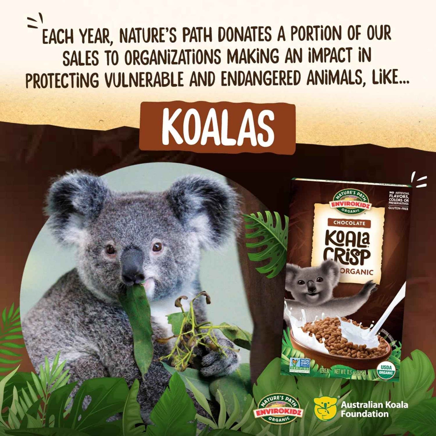 EnviroKidz Koala Crisp Cereal – Back to School Care Package Gift for Young Families