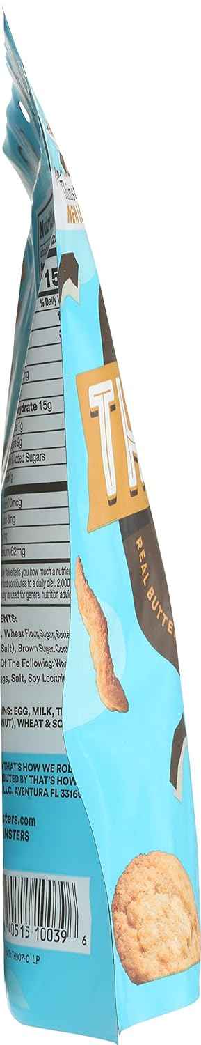 Thinsters Toasted Coconut Cookies – Travel Snack for Road Trips and Commutes, Resealable 4 oz Bag