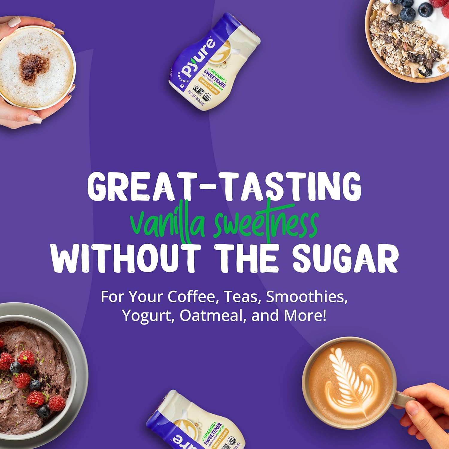 free from erythritol, artificial flavors, preservatives, and fillers