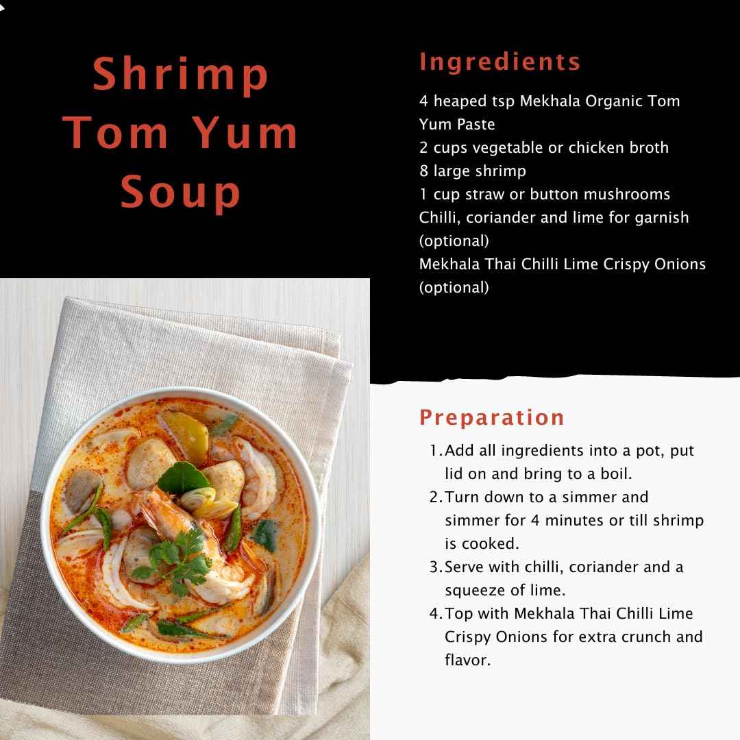Mekhala Organic Tom Yum Paste – Thoughtful Gourmet Gift for Foodie Friends and Home Chefs, Vegan Gluten-Free Asian Pantry