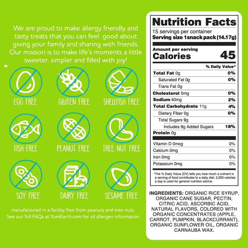 YumEarth Organic Halloween Lollipops - Clean Ingredient Candy for Health Conscious Parents, USDA Organic and Non GMO, 40 Count