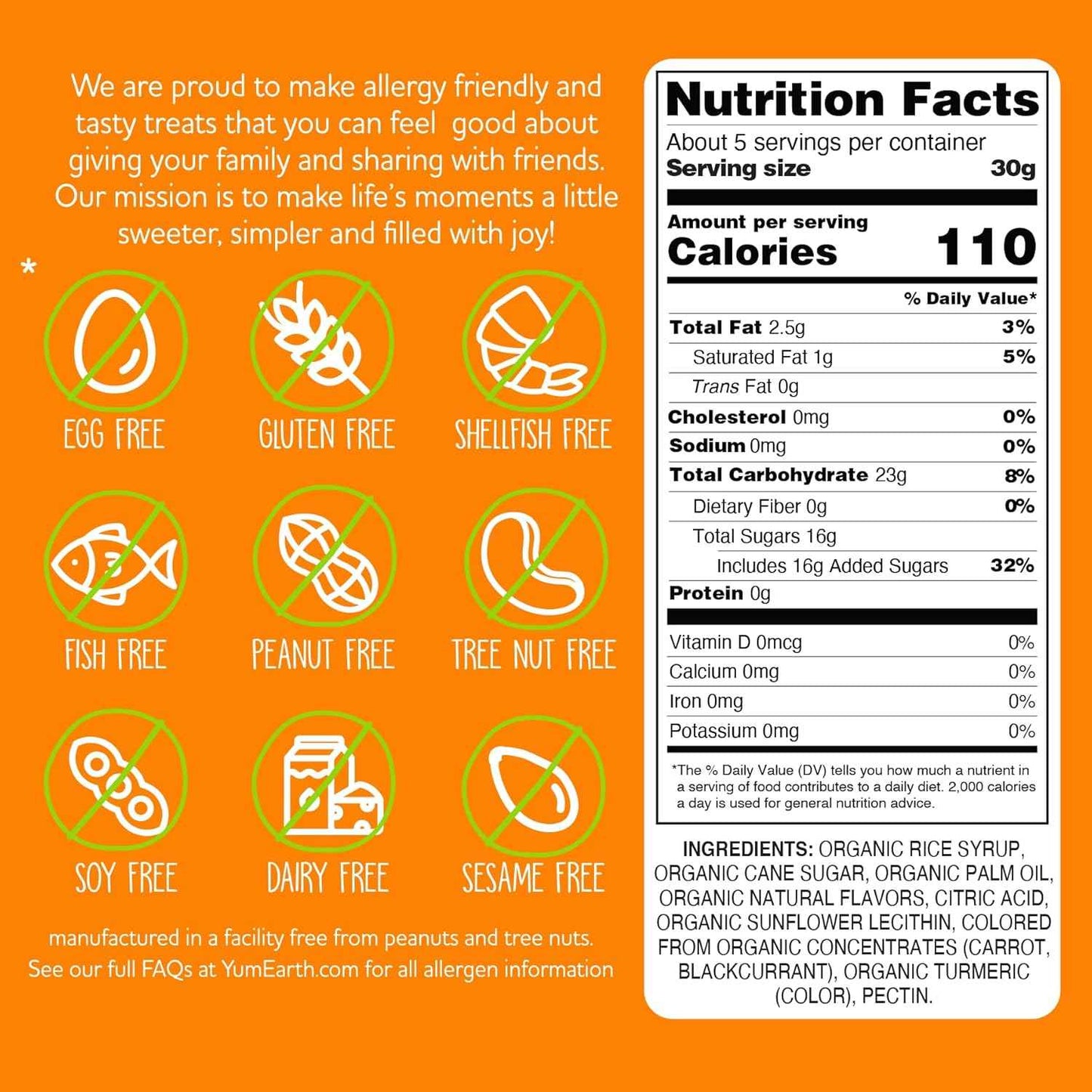 YumEarth Organic Chewys Non GMO Candy – Clean Ingredient Snack for Families Avoiding Artificial Dyes