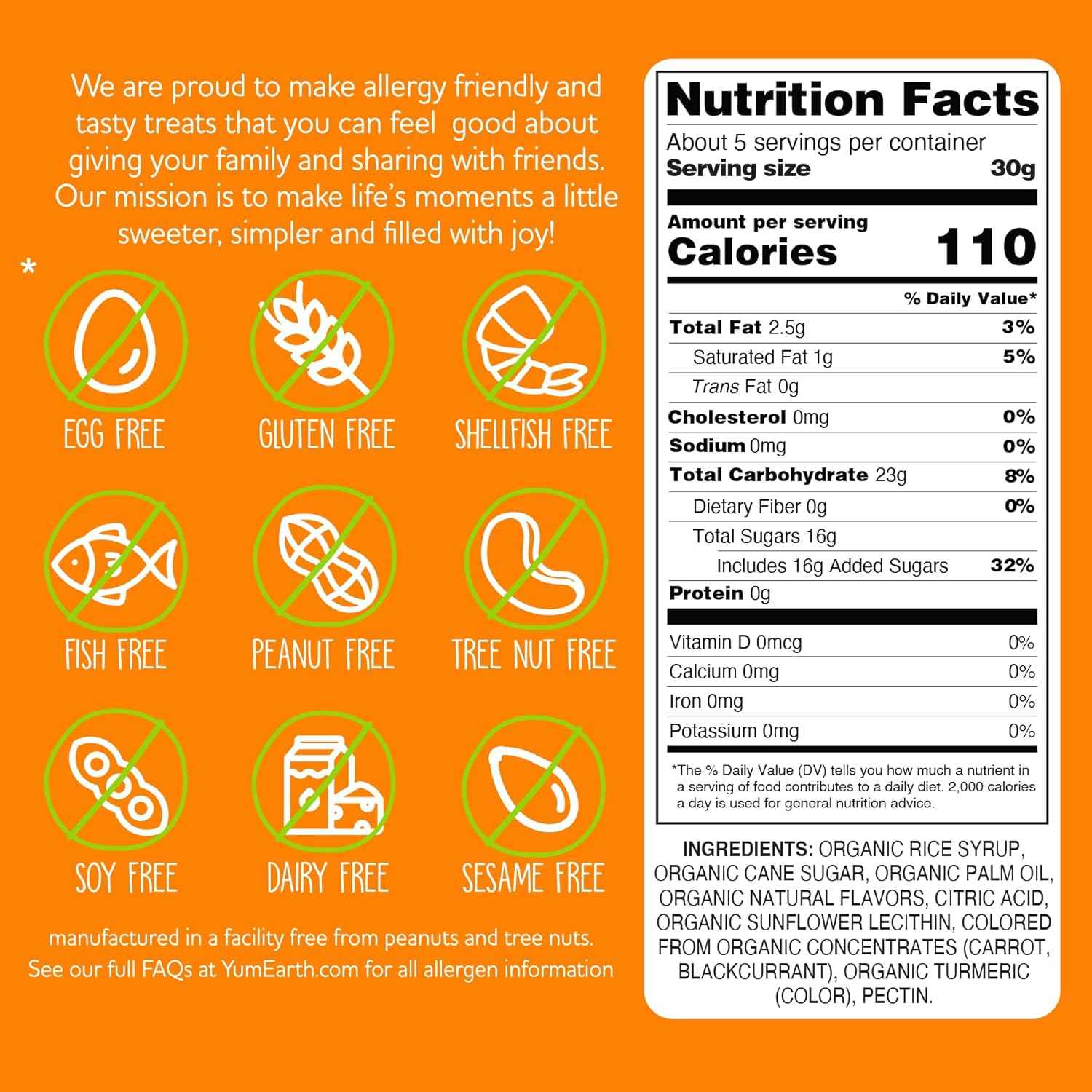 YumEarth Organic Chewys Non GMO Candy – Clean Ingredient Snack for Families Avoiding Artificial Dyes
