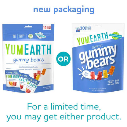 YumEarth Organic Gummy Bears – Choking Safe Soft Gummy Snack for Young Kids, Dye Free Candy