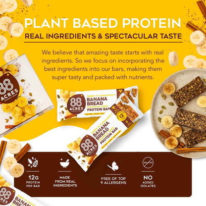 88 ACRES Banana Bread Seed Protein Bar – Desk-Drawer Snack for Focused Workdays