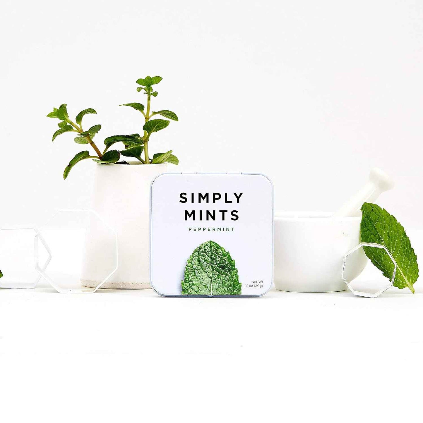 SIMPLY Mints | Peppermint Breath Mints | Uncluttered Purse Essential | Reusable Metal Tin