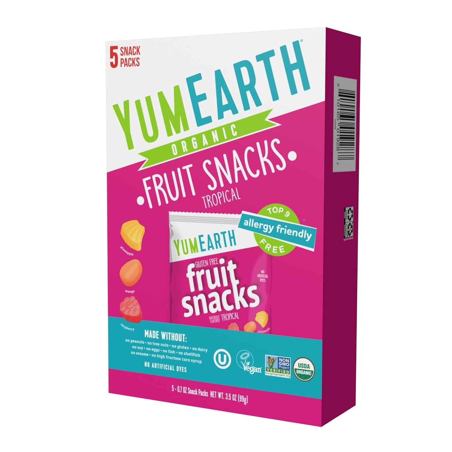 YumEarth Organic Clean Label Fruit Snacks – Healthy Vegan Snack for Mindful Families