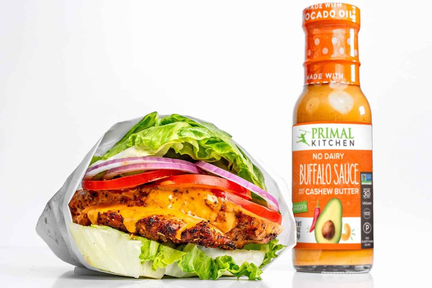 Primal Kitchen No Dairy Buffalo Sauce – Tailgate-Ready Buffalo Wing Sauce for Backyard Grill Nights