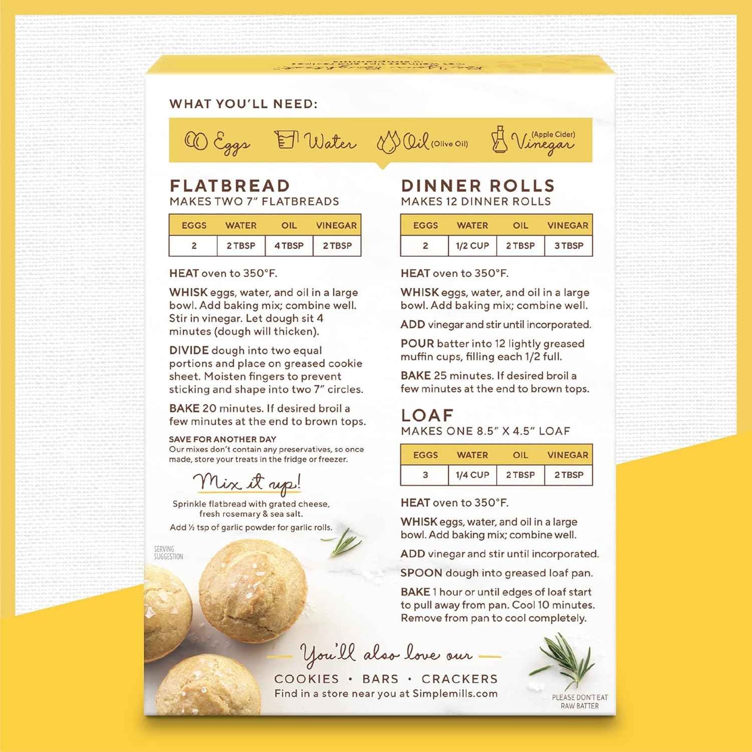 Simple Mills Almond Flour Baking Mix – Allergy Free Bread Mix for School Lunchbox and Birthday Cake