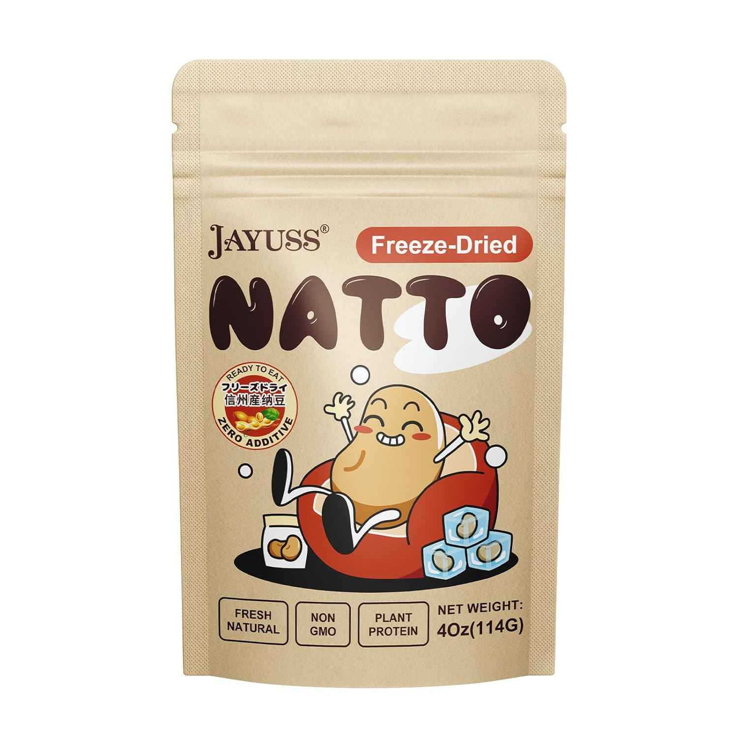 JAYUSS Freeze-Dried Natto – Single-Ingredient Plant Protein for Clutter-Free, Intentional Pantries