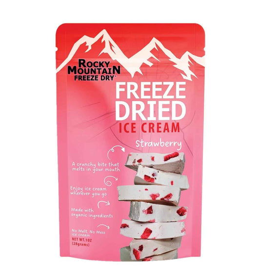 Rocky Mountain Freeze Dry Freeze Dried Strawberry Ice Cream | Kid-Friendly Lunchbox Snack for School & After-School | No Spoon Needed