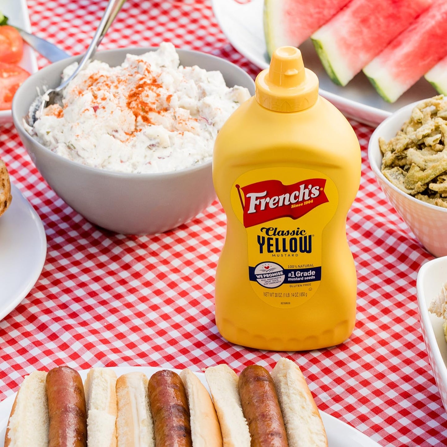 French's Classic Yellow Mustard, 30 oz Pack of 2 – Family Pantry Mustard for Sandwich-Making and Lunchbox Prep