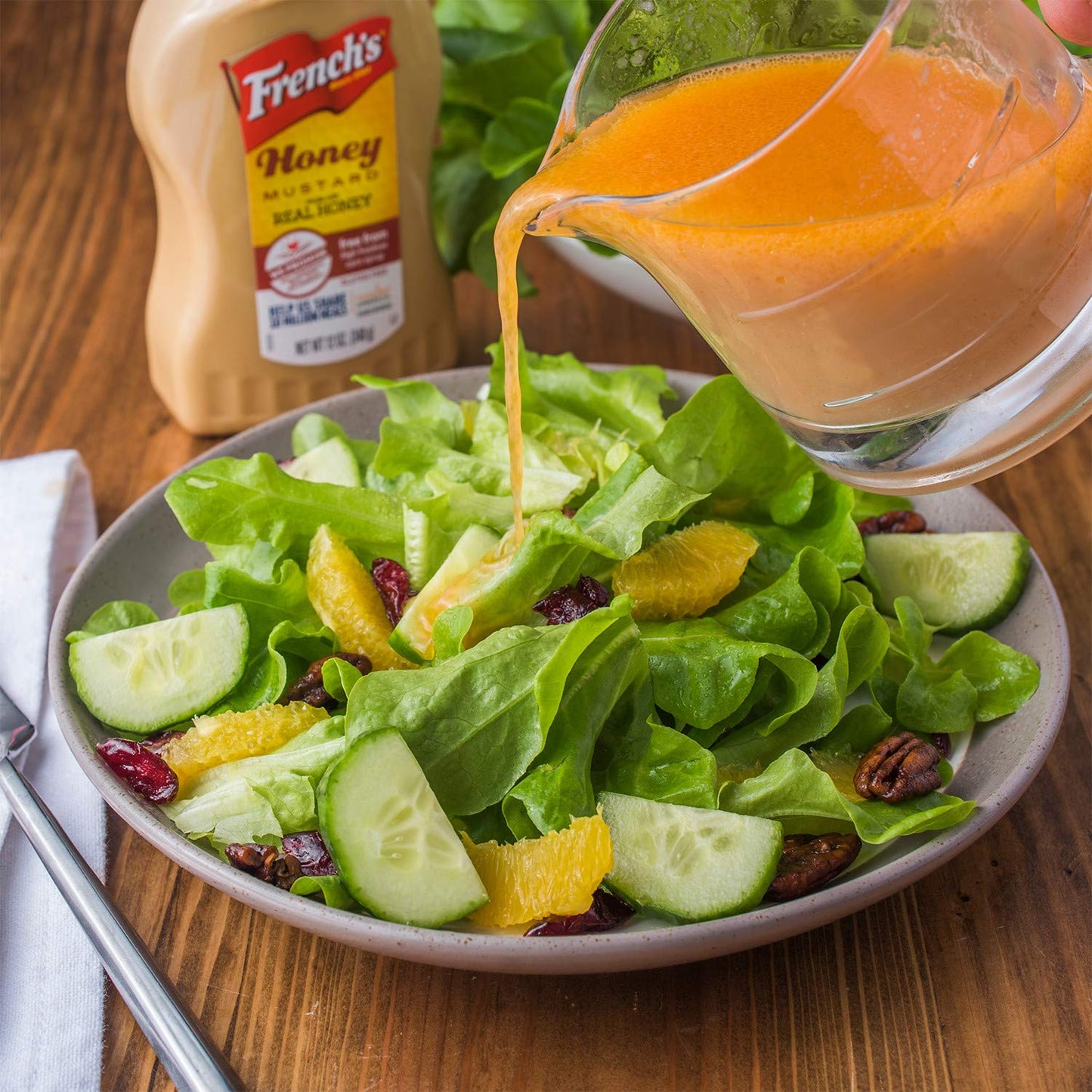 French's Honey Mustard, 12 oz – Travel-Friendly Condiment for Road Trips, Park BBQs, and Beach Coolers