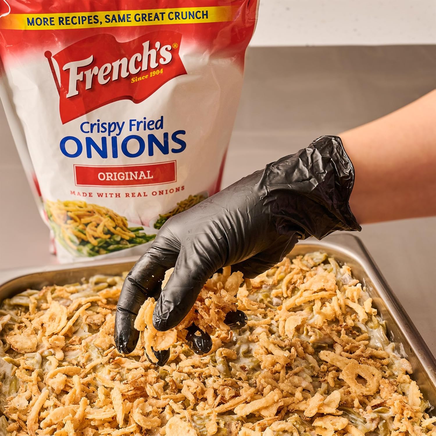 French's Original Crispy Fried Onions 24 oz – Practical Gift for Home Cooks and Thanksgiving Hosts