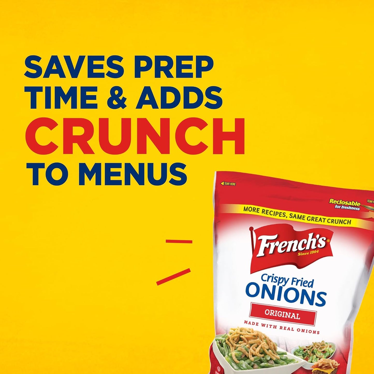 French's Original Crispy Fried Onions 24 oz – Practical Gift for Home Cooks and Thanksgiving Hosts
