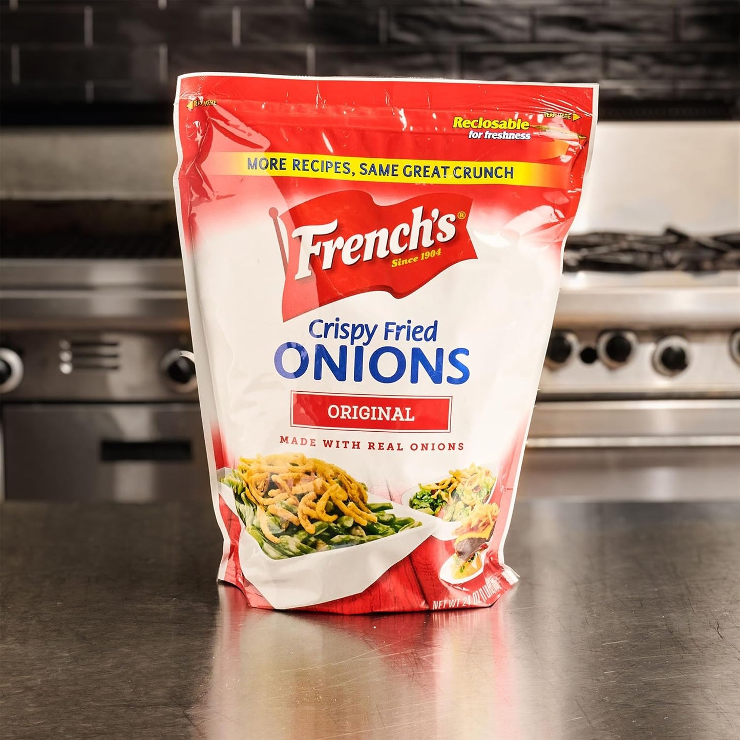 French's Original Crispy Fried Onions 24 oz – Practical Gift for Home Cooks and Thanksgiving Hosts