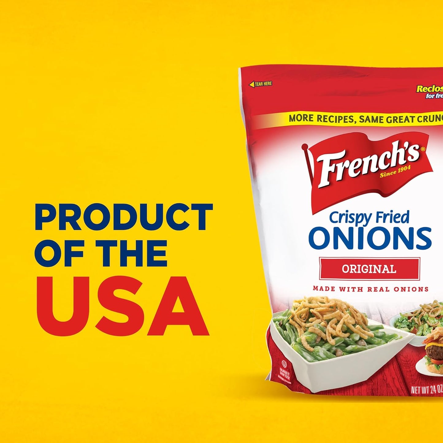 French's Original Crispy Fried Onions 24 oz – Practical Gift for Home Cooks and Thanksgiving Hosts