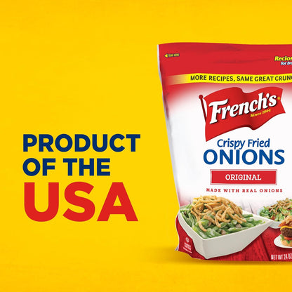 French's Original Crispy Fried Onions 24 oz – Practical Gift for Home Cooks and Thanksgiving Hosts
