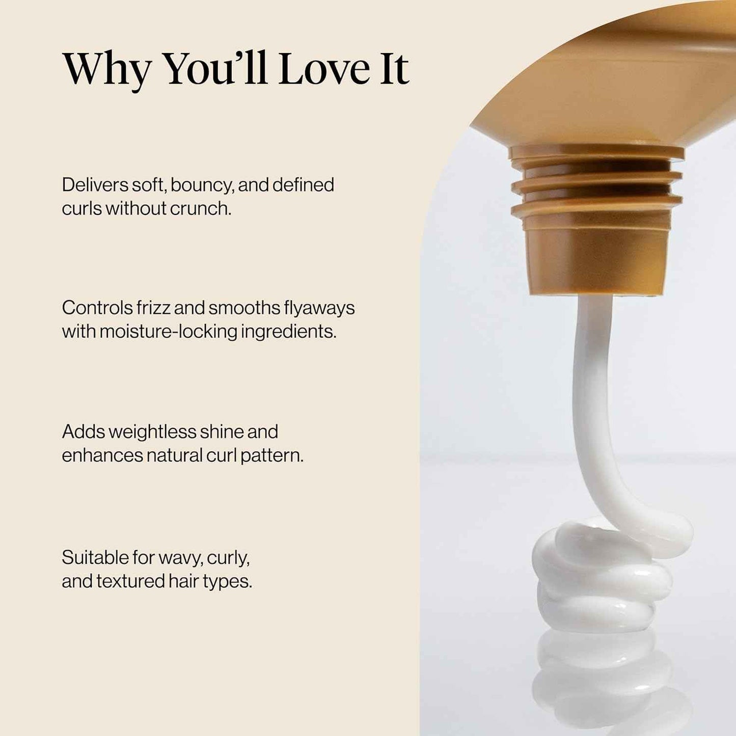 Kitsch Curl Defining Cream – Birthday Gift for Women with Curly Hair, Frizz Control & Shine Styling