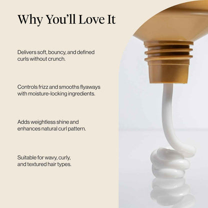 Kitsch Curl Defining Cream – Birthday Gift for Women with Curly Hair, Frizz Control & Shine Styling