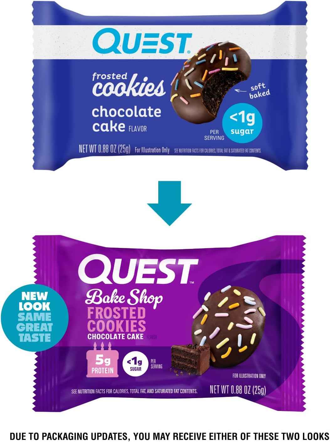Quest Nutrition Frosted Protein Cookies – Thoughtful Housewarming Gift for the Keto Friend, Gluten-Free Frosted Cookie Tin