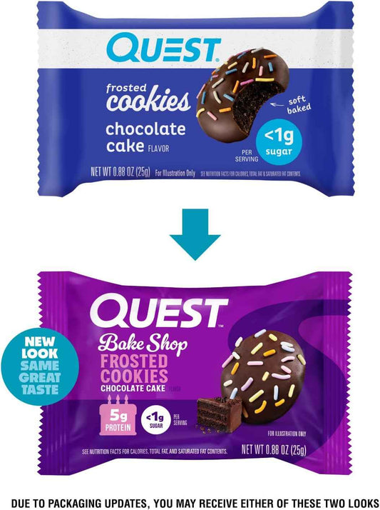 Quest Nutrition Frosted Protein Cookies – Thoughtful Housewarming Gift for the Keto Friend, Gluten-Free Frosted Cookie Tin