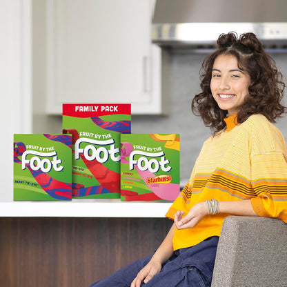 Fruit by the Foot Berry Tie-Dye and Strawberry Snacks – Wholesome Pantry Staple for Meal Prep and Lunch Packing