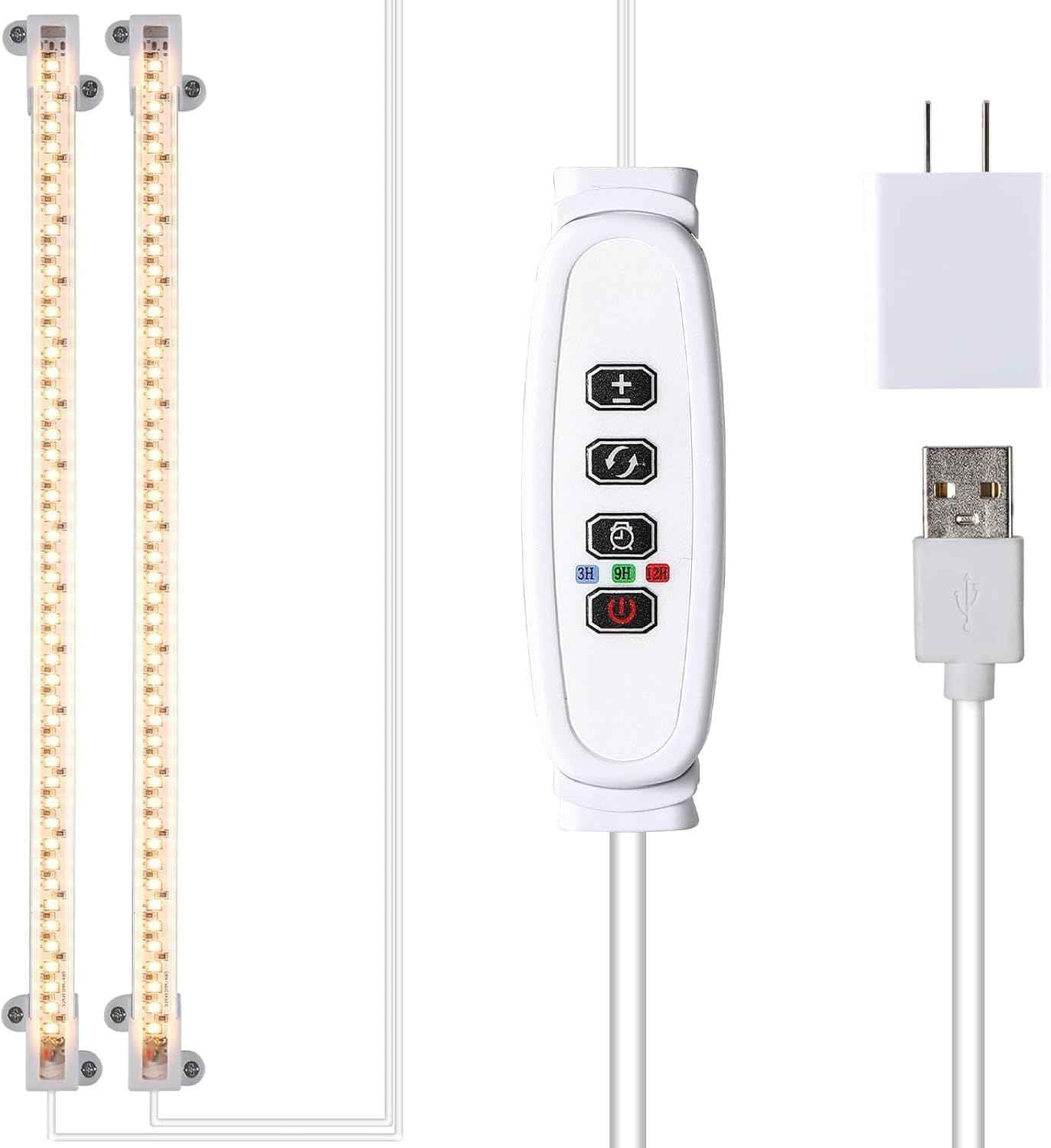 MossyCove LED Grow Light Strips – Self-Care Plant Therapy for Bedroom Nightstand, Full-Spectrum Light