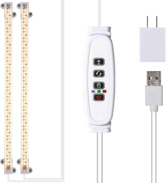 MossyCove LED Grow Light Strips – Self-Care Plant Therapy for Bedroom Nightstand, Full-Spectrum Light