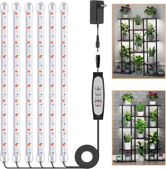 Roleadro 2-Bar Grow Light Strip – Under-Cabinet Kitchen Shelf with Clean White Finish and Single-Cord Setup
