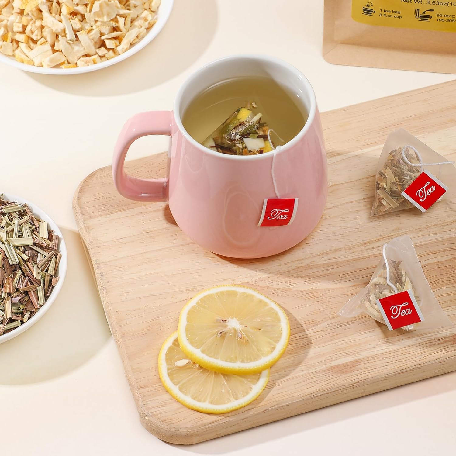 FullChea Lemon Ginger Herbal Tea – Elegant Housewarming Present for the Tea Lover in Your Life
