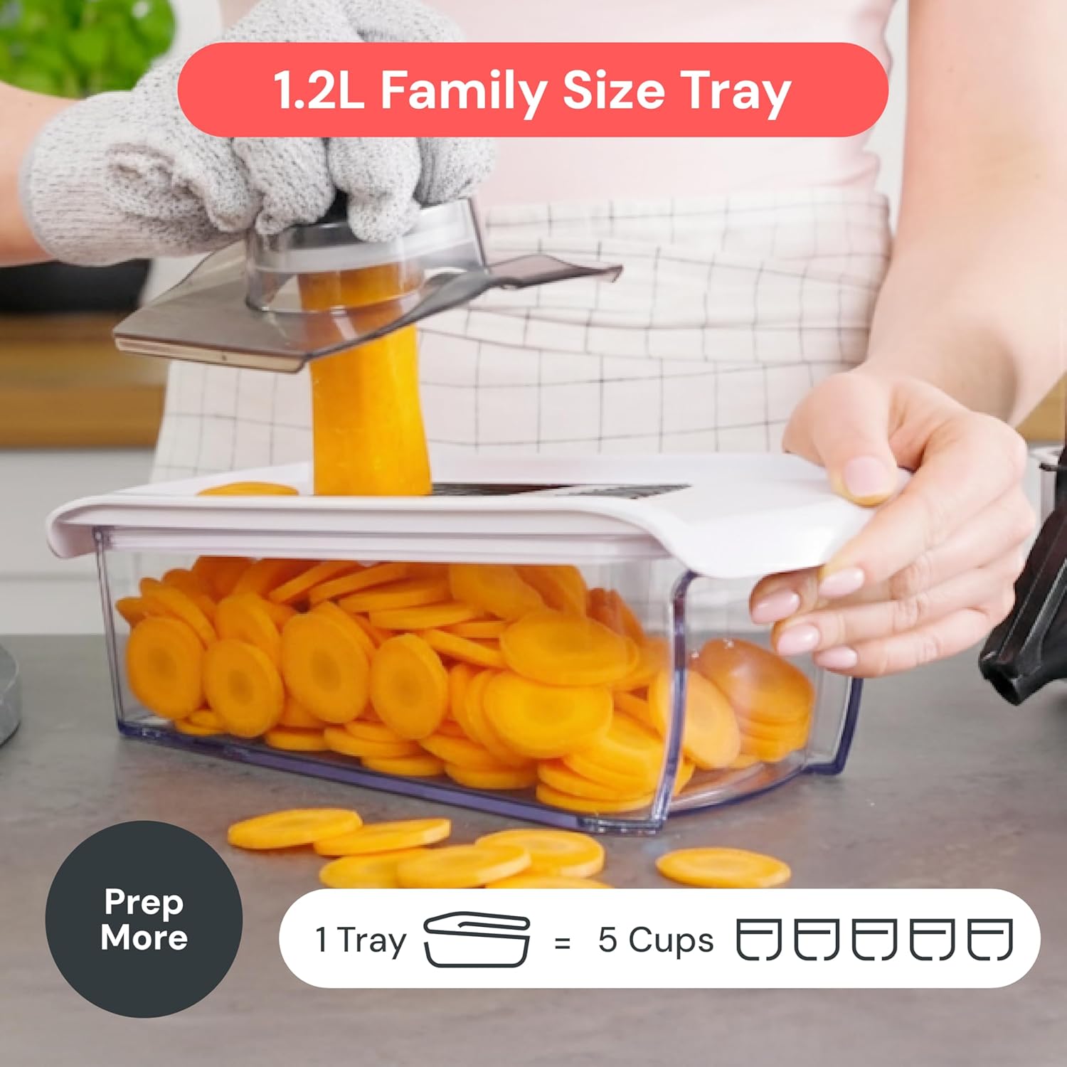 Fullstar Mandoline Slicer 6-in-1 – Low-Carb Zoodle Maker for Plant-Based Home Chefs, BPA-Free White Spiralizer