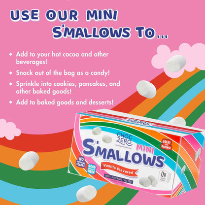 ChocZero Low Carb Marshmallows – Better-For-You Snack Drawer Staple for Wellness Routines, Monk Fruit Sweetened